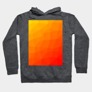 Hot Orange Desert Sunrise Geometric Vector Pattern Hoodie